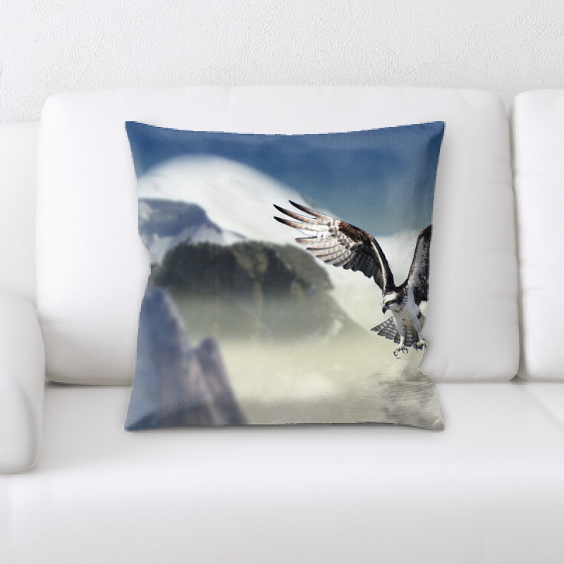 Coussin décoratif à queue de eagle blanc
