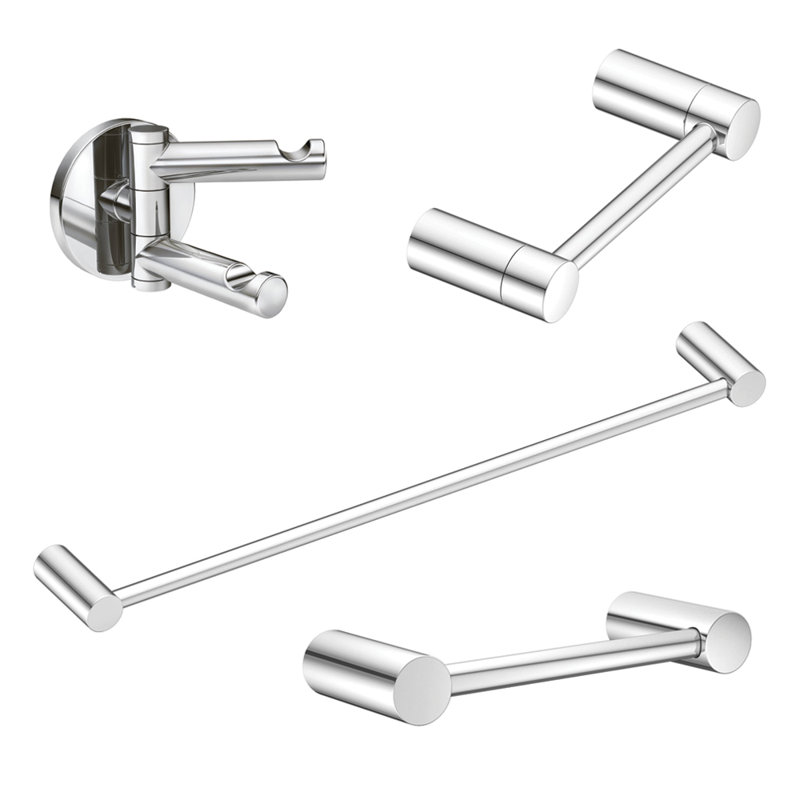Align 4 Piece Bathroom Hardware Set, Chrome