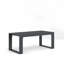 Table basse de patio en aluminium