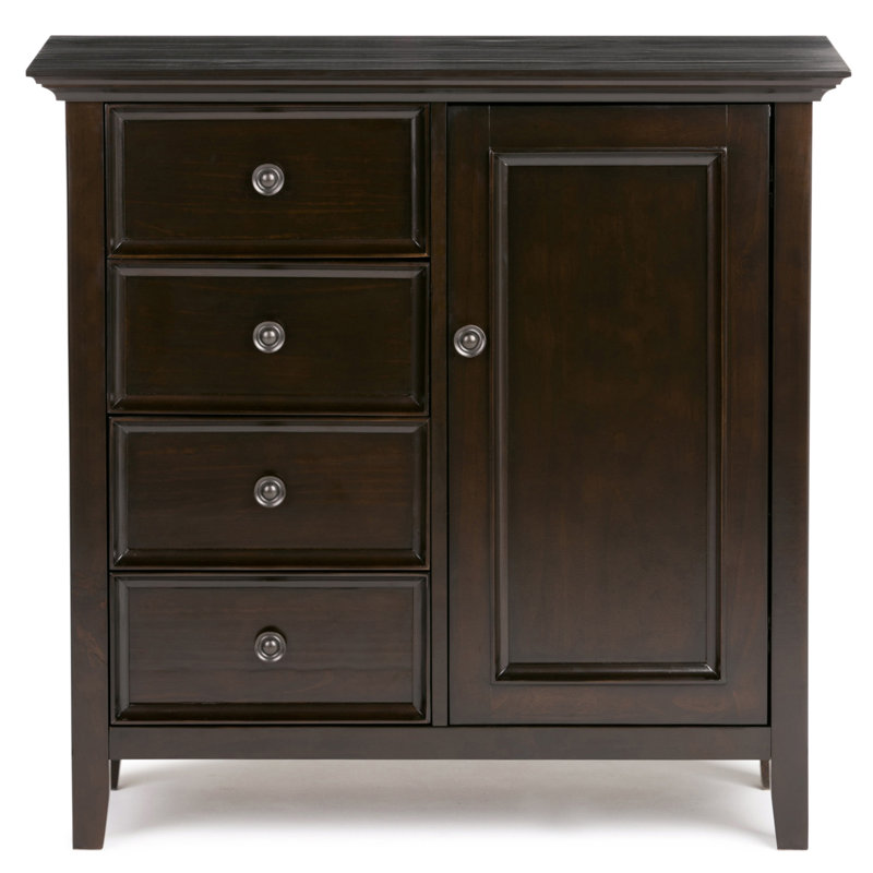 Amherst Hickory Brown Solid Wood Storage Cabinet with Adjustable Shelves