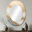 Miroir mural moderne beige et doré-67731880