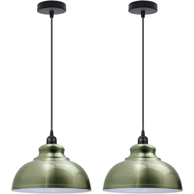Ensemble de 2 luminaires suspendus Modern Modern, Laiton vert