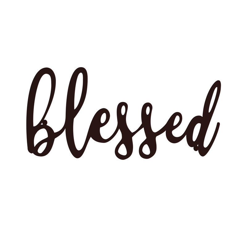 Blessed Wall Decor - Decorative 3D Metal Cutout - Word Art Sign for Modern Rustic and Vintage Farmhouse Decor by Lavish Home