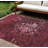 9' X 12' Merlot Blush And Gray Abstract Washable Indoor Outdoor Area Rug