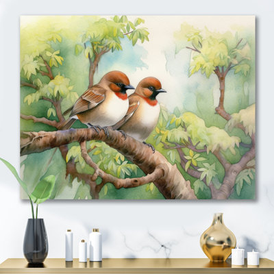 Oiseaux du printemps I sur toile