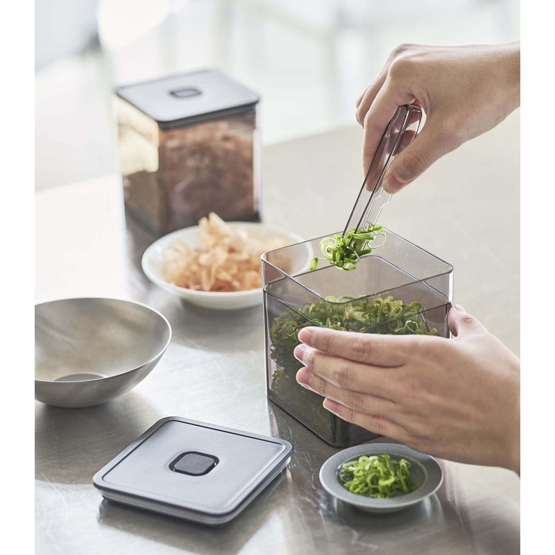 Black Plastic Freezer Safe Meal Prep Jar with Tongs