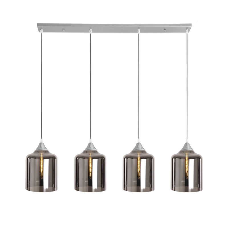 Gunda 4 - Light Kitchen Island Pendant, Silver, Silver