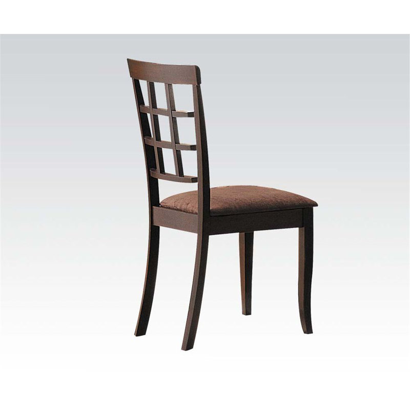 Chaise (lot de 2) en microfibre brun foncé et espresso