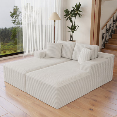 Koli 71" Sleeper Chaise Lounge, Cloud Couch for Livingroom, Corduroy Fabric by Mercer41