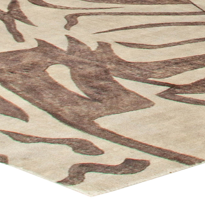 Modern One-of-a-Kind Rectangle 10'1" X 15'2" Hand Knotted Area Rug