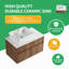 Ensemble de meuble-lavabo mural simple 32 "avec lavabo en céramique, meuble-lavabo flottant avec 2 portes et 1 tiroir-730266389