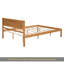 Base de lit plateforme avec tête de lit, support à lattes de bois, aucun sommier requis, grand lit, Oka-982498672-982498675