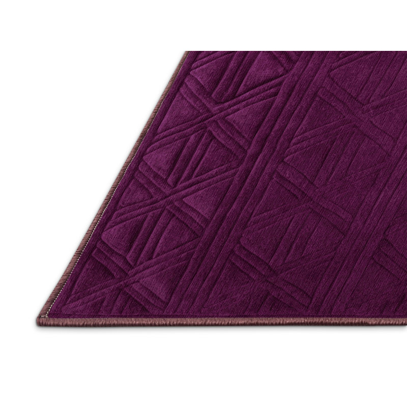 Tapis mauve lavable à la machine, Tapis de couloir 2 pi x 4 pi