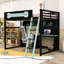 Lit mezzanine avec bureau, tablettes, lumières DEL et ports USB-1554816049