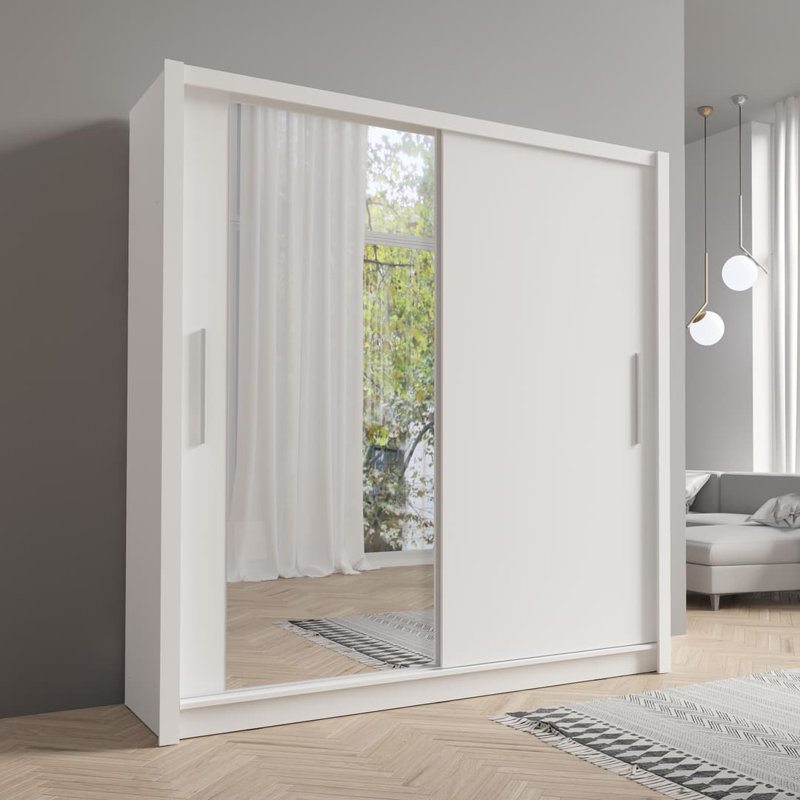 Baku 2 Door Manufactured Wood Wardrobe, White