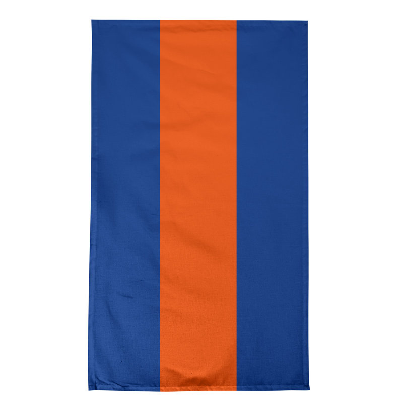 Anaheim Stripe Tea Towel Kitchen Towel, Cotton Twill, Royal Blue/Orange/Royal Blue