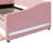 Modern Twin Upholstered Daybed With Adjustable Trundle Bed And In Pink Size Warm Fleece Foldable Cart-834573477-834573476
