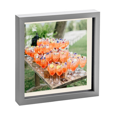 Nicola Spring - 3D Box Photo Frame - 10 x 10" with 8 x 8" Mount