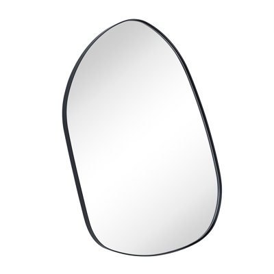 Bertlinde Asymmetrical Stainless Steel Framed Wall Mirror
