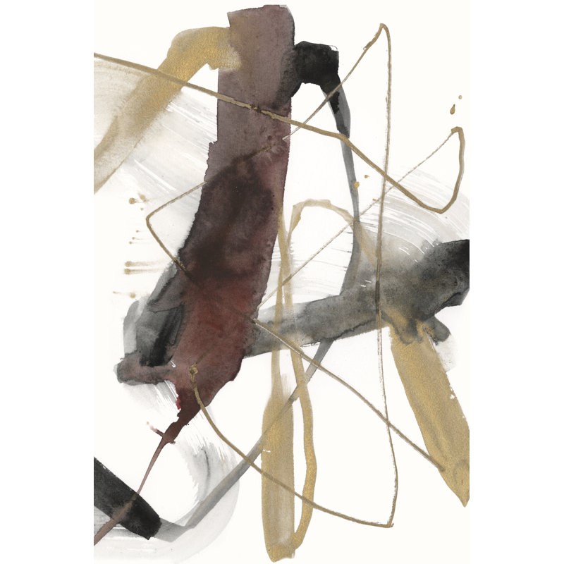 Burgundy Interjection II - Painting, 30cm H x 20cm W, Wrapped Canvas