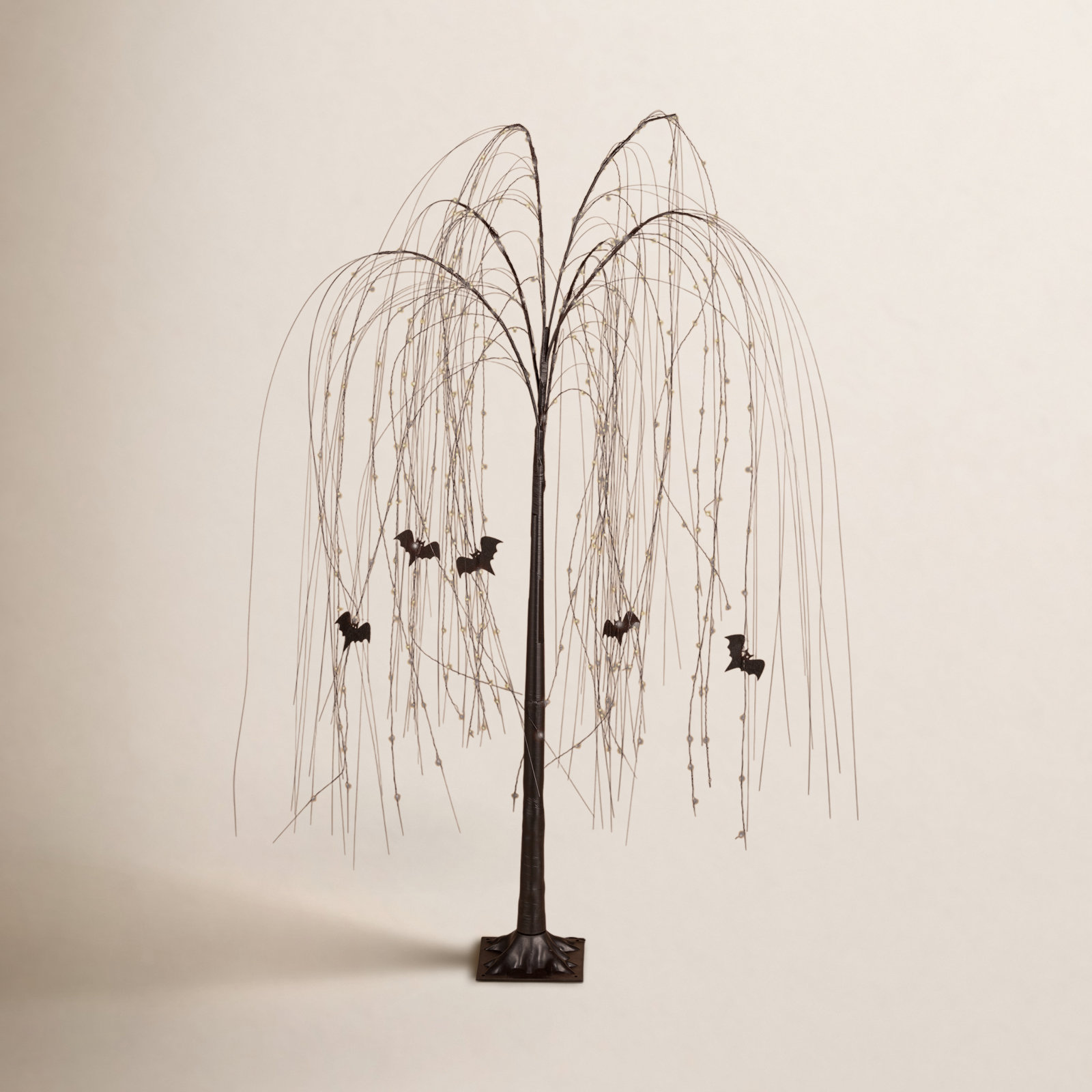 Lighted Black Willow Halloween Tree
