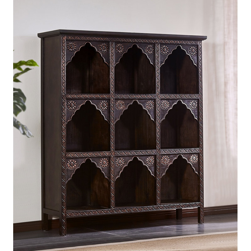 Solid Wood Accent Cabinet, Deep Coffee