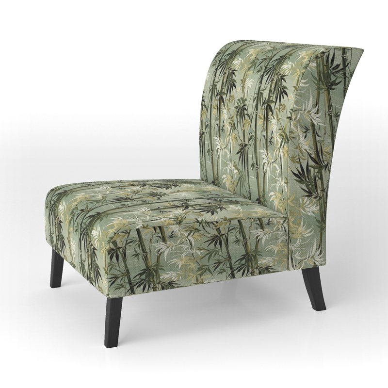 Fauteuil de chambre rembourré C, Oasis de repos de bambou à motif tropical I