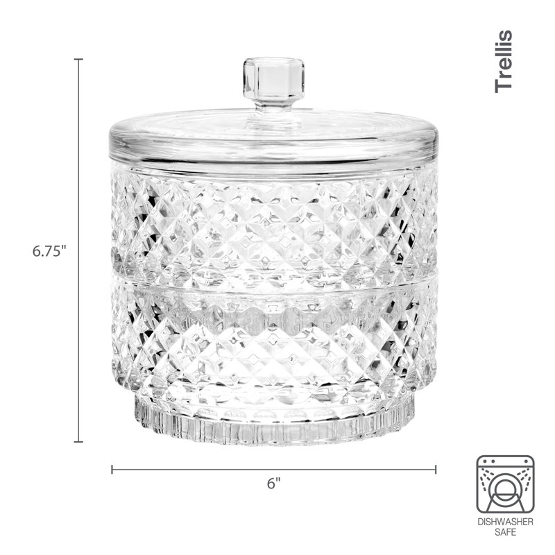 Mikasa Trellis Stackable Bowls Set with Lids