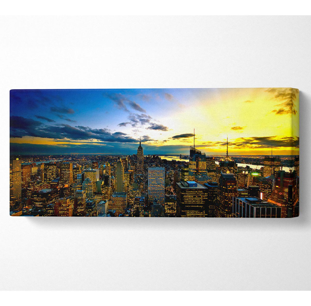 New York City Farben Panorama-Leinwand