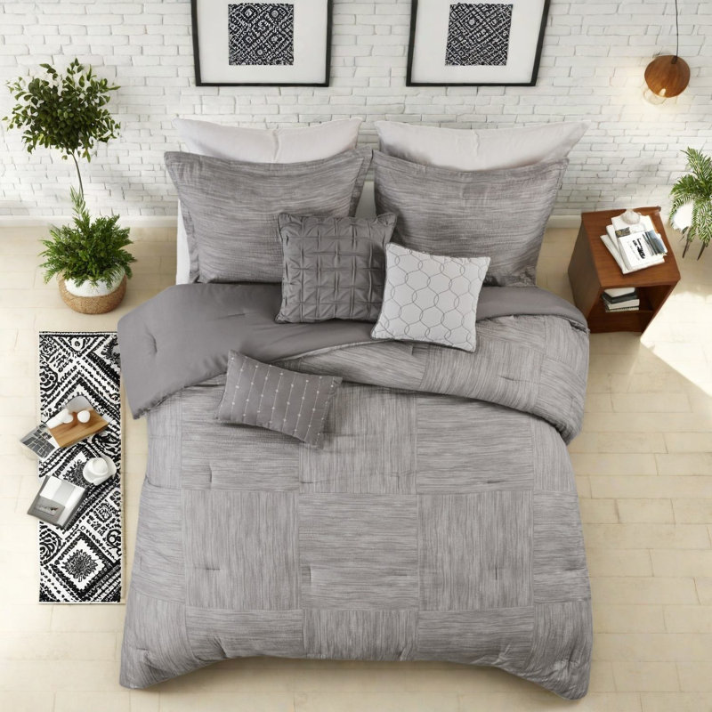 Piece Bedding Sets, Polyester King Seersucker Modern Bedroom Home
