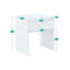 Bureau de coiffeuse avec miroir lumineux, 7 tiroirs, prise de courant, ports USB et tabouret