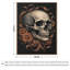 Jeté en flanelle Skull With Roses-133659182