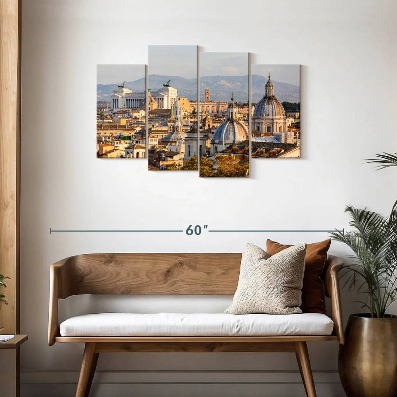 Rome sunset skyline Sireci, H 27 po x l 43 po