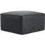 Black Pu Leather Footrest - Sleek And Contemporary For Living Area Modern Square Faux Upholstery Practical Design-324906187