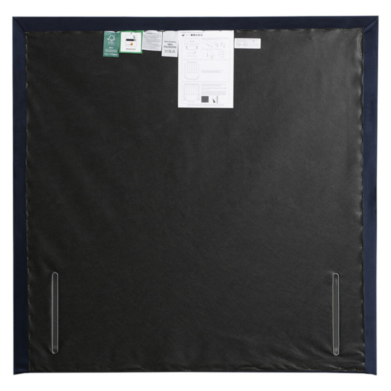 Upholstered Headboard, Double (4'6), Plush Navy, Velvet
