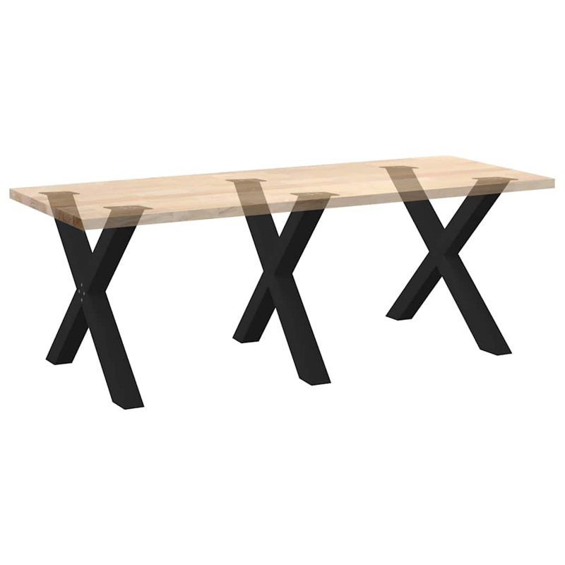 Table Leg, Black, 73cm H x 90cm W