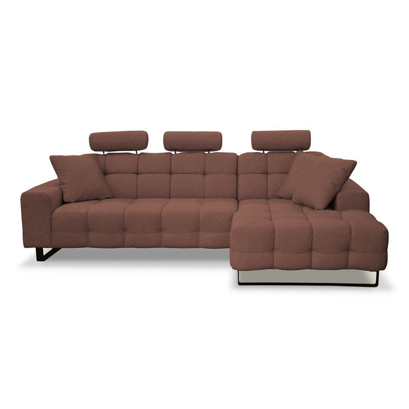 4 Seater Corner Sofa, Right Hand Facing, Brown Red