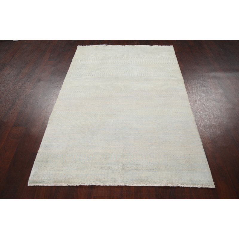 Tapis multicolore noué à la main 4 pi 0 po x 5 pi 9 po One-of-a-Kind