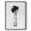 Impression florale noire et blanche sophistiquée I - bois massif 48216-561701110