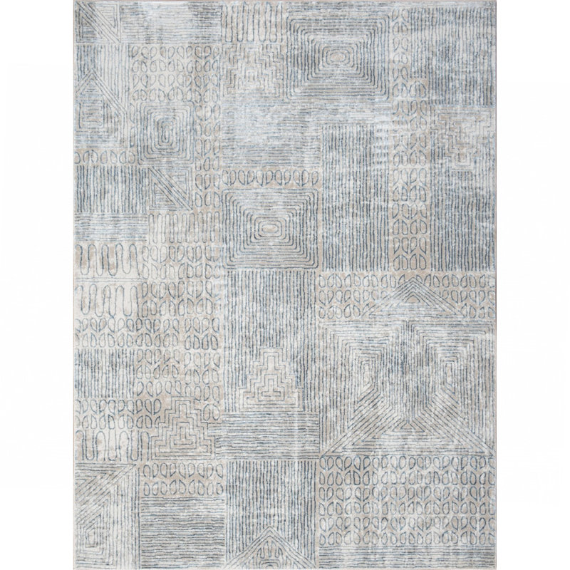Blue Area Rug, Rectangle 2' x 3'