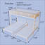 Lit superposé triple polyvalent en métal, séparé en 3 lits simples, structure à bruit réduit pour la sécurité et le confort des enfants