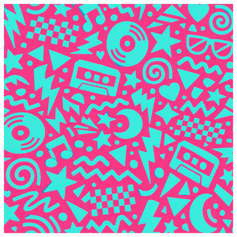 Tapis de bain Retro Music Symbols, 24in W x 17in L