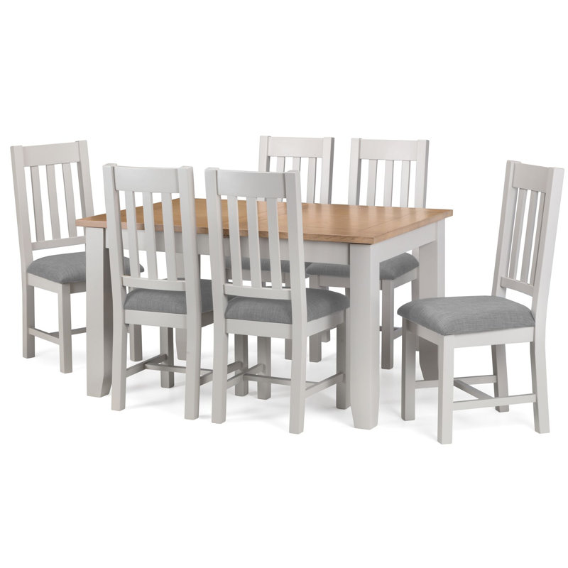 Port Mahon Extendable Dining Table, Oak/Elephant Grey