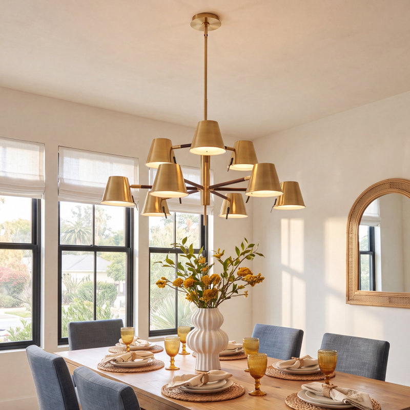 Aris 9 - Light Dimmable LED Modern Linear Chandelier