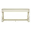 Console 63 po blanc antique avec tiroirs et tablette, convient au vestibule, au couloir et au salon-475770494