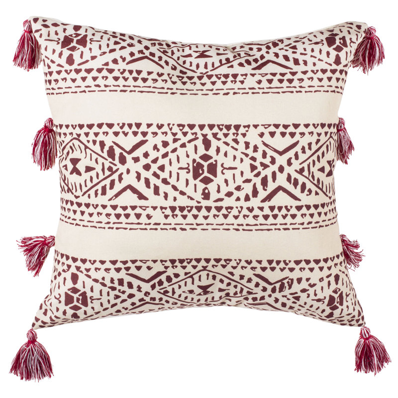 Landria Tassels Reversible Throw Pillow