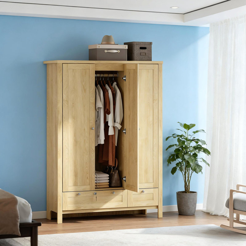 Garde-robe 3 portes, Naturel