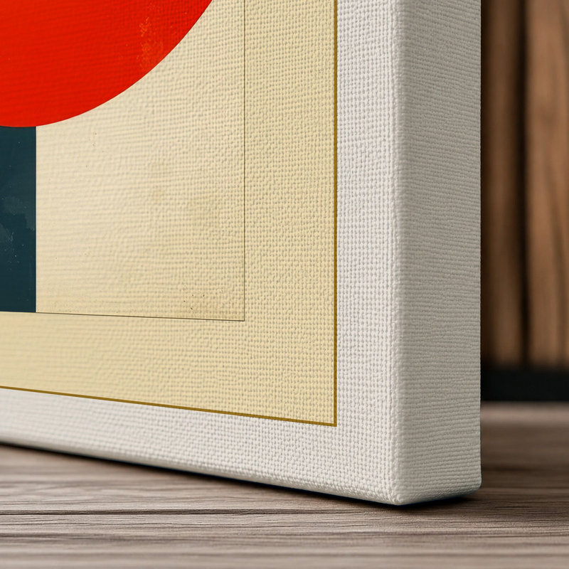 Forms Geometric - Wrapped Canvas, 18x12 - 45.7 x 30.5 cm, Cream Border