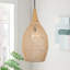 Luminaire suspendu géométrique naturel à 1 lumière Corlyn-1118524929