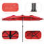 Parasol de marché rectangulaire éclairé 15 pi x 9 pi Lyles-542271243